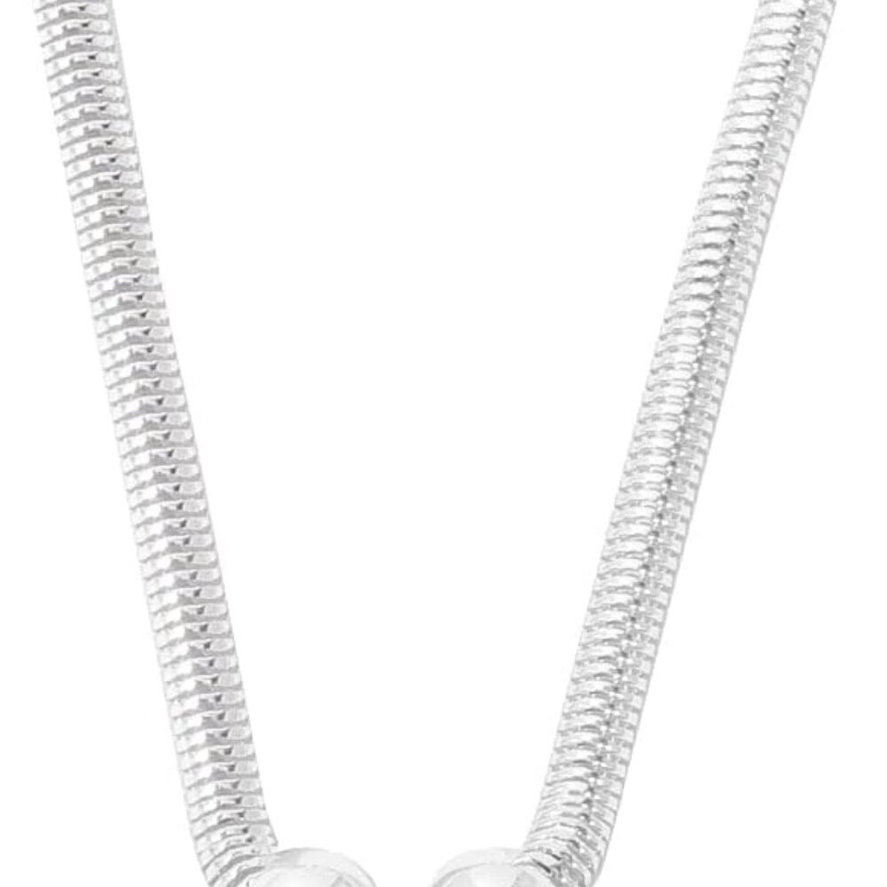 Hammered Silver Necklace Set Statement Jewelry Ch… - image 1